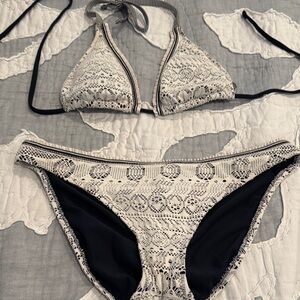 BECCA Black and White Bikini Swimwear